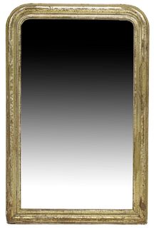 FRENCH LOUIS PHILIPPE PERIOD GILTWOOD MIRROR, 43.5" X 28"