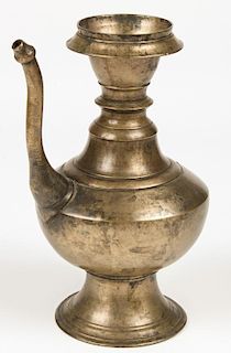 Antique Bronze Holy Water Ewer, 19th C