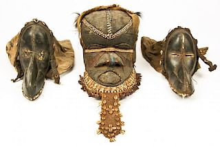 Group of 3 African Masks