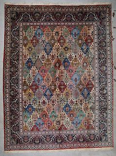 Semi-Antique Tabriz Garden Carpet: 9'9'' x 13'3''