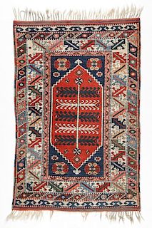 Vintage West Anatolian Rug: 3'6'' x 5'5'' (107 x 165 cm)