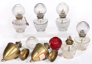 ASSORTED GLOW MINIATURE LAMP ARTICLES, LOT OF SEVEN