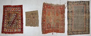 4 Antique Caucasian Rugs
