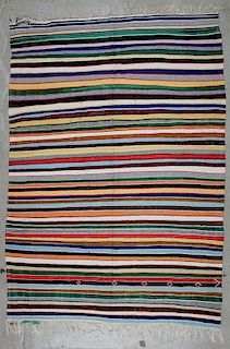 Vintage Moroccan Flatweave Rug: 6' x 8'6'' (183 x 259 cm)