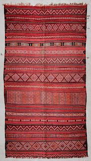 Vintage Moroccan Mixed Weave Rug: 6'2'' x 11'2'' (188 x 340 cm)