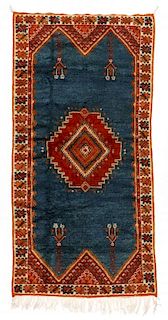 Vintage Moroccan Rug: 3'5'' x 6'8'' (104 x 203 cm)