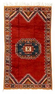 Vintage Moroccan Rug: 3'9'' x 6'5'' (114 x 196 cm)