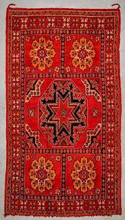 Vintage Moroccan Rug: 7'2'' x 12'7'' (218 x 384 cm)