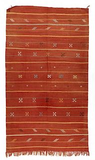 Vintage Moroccan Kilim: 4'5'' x 8' (135 x 244 cm)