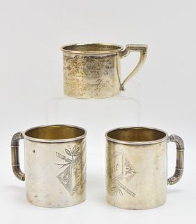 STERLING SILVER CHRISTENING CUPS