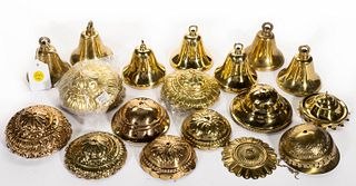 ASSORTED BRASS SMOKE BELLS, UNCOUNTED LOT 