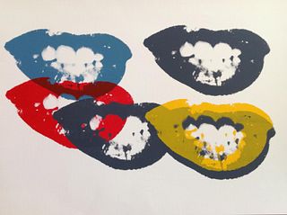 Andy Warhol- Silk Screen "I Love Your Kiss Forever Forever"