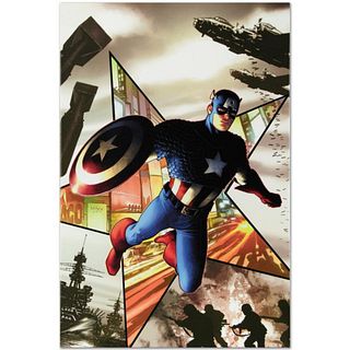 Marvel Comics "Captain America #1" Numbered Limited Edition Giclee on Canvas by Steve McNiven with COA.