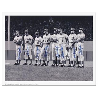 Big Red Machine Line-Up is a Lithograph Signed by the Big Red Machine's Starting Eight, with Certificate of Authenticity.