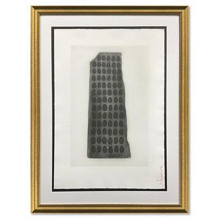 Richard Long, "War Paint on Slate" Framed Limited Edition Photopolymer Etching, Numbered 43/50 and Hand Signed with Letter of Authenticity.