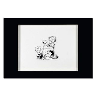 Peanuts, "Family" Hand Numbered Limited Edition 3D Decoupage with Certificate of Authenticity.