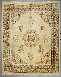 Old Indian Art Deco Style Rug: 12'0'' x 14'8''