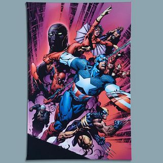 Marvel Comics "New Avengers #12" Numbered Limited Edition Giclee on Canvas by Mike Deodato Jr. with COA.