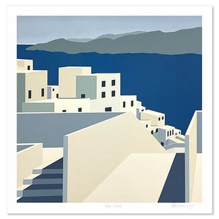 William Schlesinger (1915-2011), "Sea Village" Limited Edition Serigraph, Numbered and Hand Signed with Letter of Authenticity