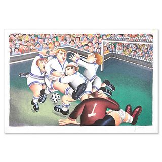 Yuval Mahler, "Soccer" Limited Edition Serigraph, Numbered and Hand Signed with Letter of Authenticity.