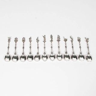 Silverplate Figural Demitasse Spoons 