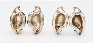 A Collection of Sterling Silver "Calla Lily" Earclips , Elsa Peretti for Tiffany & Co., 13.90 dwts.