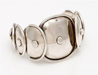 A Sterling Silver "Armadillo" Cuff Bracelet, Manuel Altamirano, 29.70 dwts.