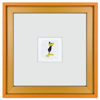 Daffy Duck (Looking to the Side) Framed Limited Edition Etching with Hand Tinted Color from Warner Bros., Numbered with Letter of Authenticity