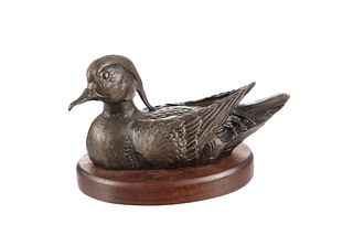 Ron Herron (Montana, 1943-2020) Wood Duck Bronze