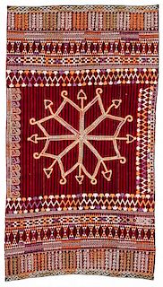 Old Embroidered Wool Textile, India
