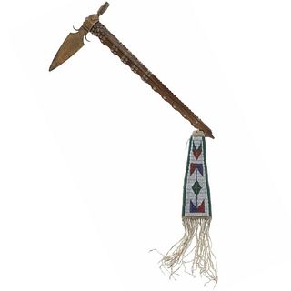 C. 1880 Sioux Spontoon Highly Engraved Tomahawk