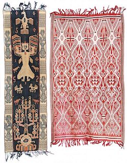 2 Vintage Indonesian Ikat Textiles