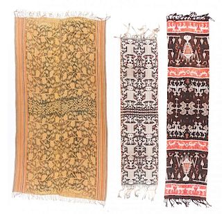 3 Old Indonesian Ikat Textiles