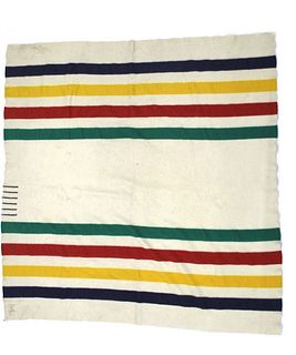 Hudson Bay Six Point Wool Trade Blanket c. 1930s