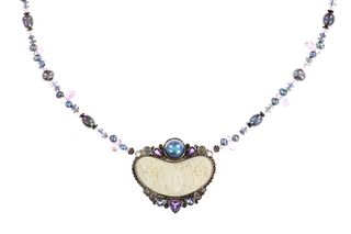 Sajen Silver Amethyst & Freshwater Pearl Necklace
