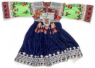 Old Finely Embroidered Kutchi Dress, Afghanistan