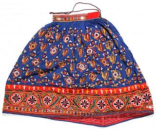 Nicely Embroidered Old Kutchi Skirt