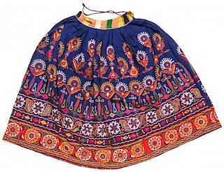 Old Finely Embroidered Kutchi Skirt