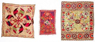3 Antique Central Asian Embroideries