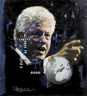 BILL CLINTON PAINTING BY SIDNEY MAURER