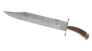 Ca. 1840 Philadelphia Bowie Stag Knife by Schively