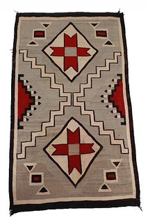 Navajo Ganado Klagetoh Cross Rug c. 1940's