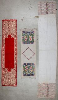 3 Embroidered Ethnic Textiles/Shawls