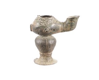 Ghaznavid Dynasty Bronze Oil Lamp, ca. 12th-15th C