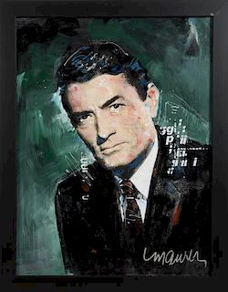 GREGORY PECK PAINTING BY SIDNEY MAURER