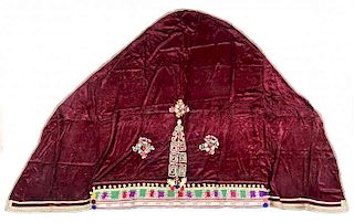 Kutchi Wedding Veil/Headdress, Afghanistan