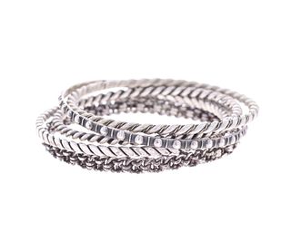 Navajo Sterling Silver Twisted Rope Bracelets