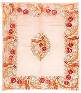 Large Old Embroidered Textile