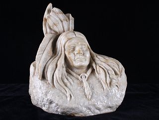 Riley Manning Native American Alabaster Sculpture
