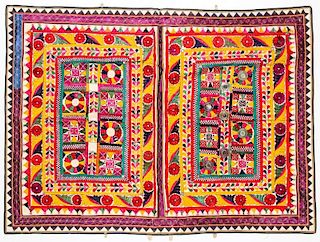 Large Vintage Embroidered Wedding Canopy, India